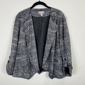 Chico's Women's Cardigan Size 2 Roll Tab Sleeve